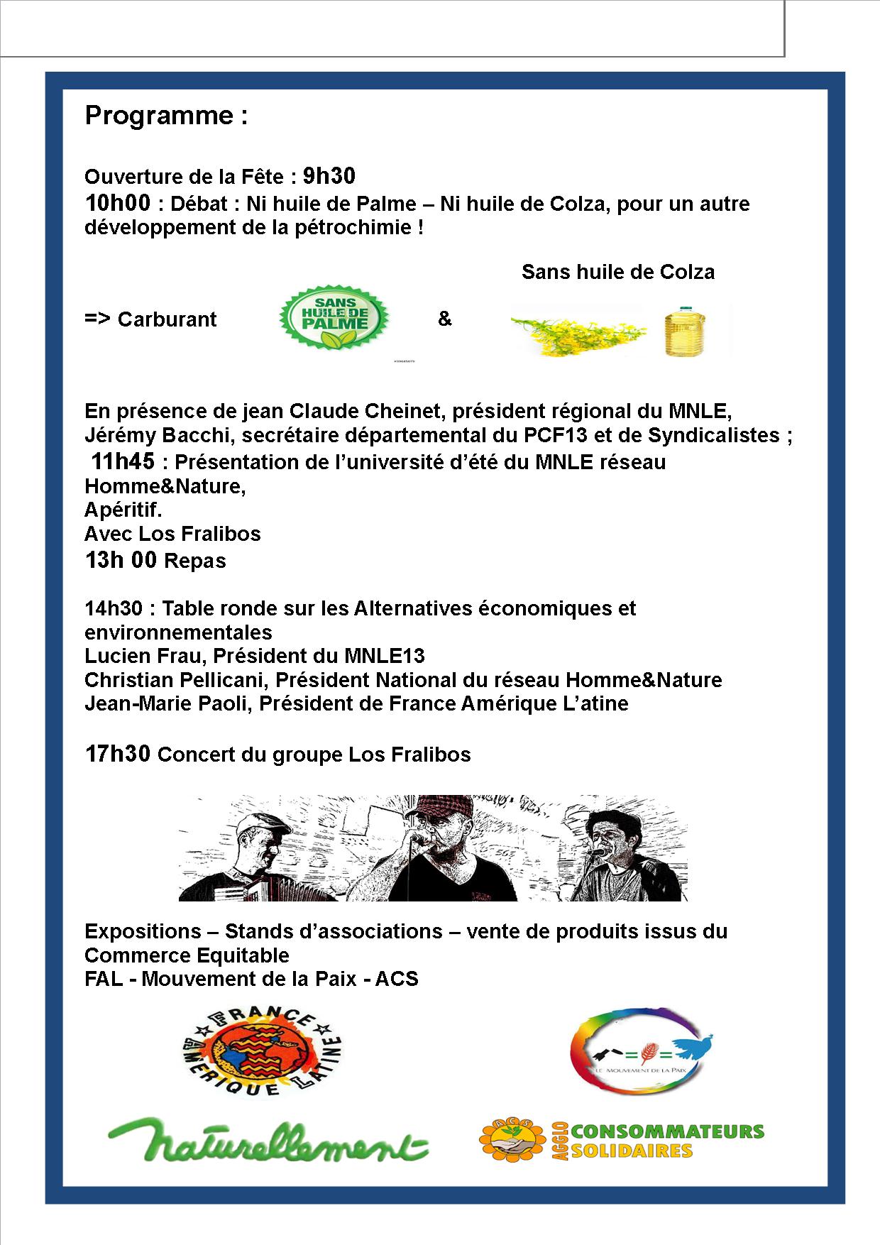 (2) En débat à la fête du MNLE le 30 juin 2018 à Carro à  9h30 (quartier de Martigues)