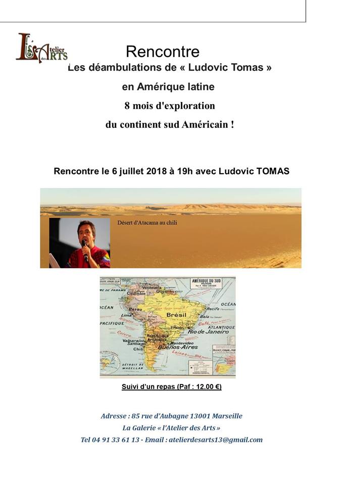 Invitation à découvrir les déambulations de Ludovic Tomas en Amérique Latine