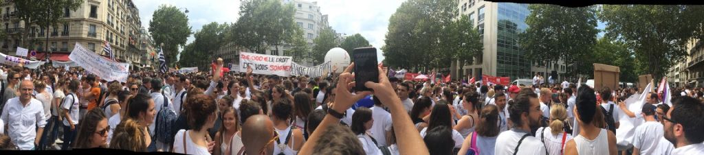 Paris : manifestation des Kinés contre le choix politiques du gouvernement