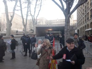 Devant le conseil municipal ce lundi 4 février avec les associations et les organisations syndicales 