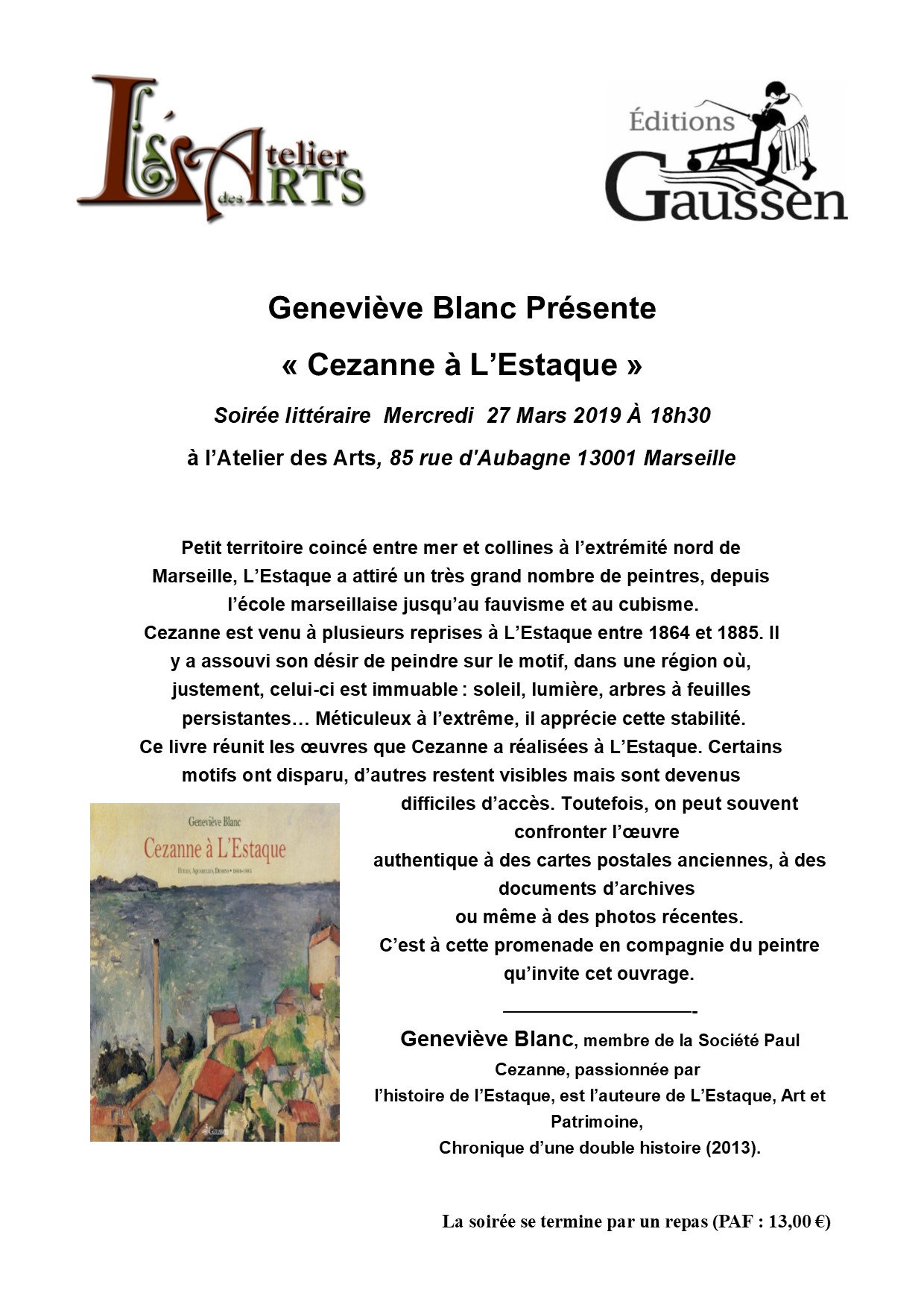 Geneviève Blanc présente « Cézanne à l’Estaque »
