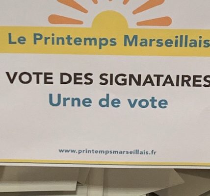 (14) Le vote des signataires du « Printemps Marseillais » a validé la candidature de Michèle Rubirola et de l’équipe de campagne